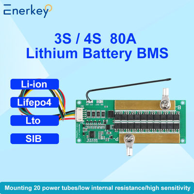 kopen Enerkey Standard NMC/LFP/LTO/SIB BMS 3S 4S 10A-80A Peak 150A met NTC en Balancing Cell Hardware BMS online vervaardiging
