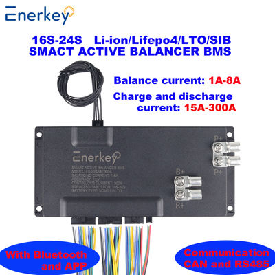 kopen Enerkey BMS Bescherming Elektrische Voertuigen Slimme Bms 16S 17S 18S 19S 20S 21S 22S 23S 24S 100A 200A 300A met 8A Actieve Balans online vervaardiging